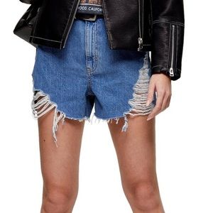 TOPSHOP SUPER RIPPED MOM SHORTS SIZE 8